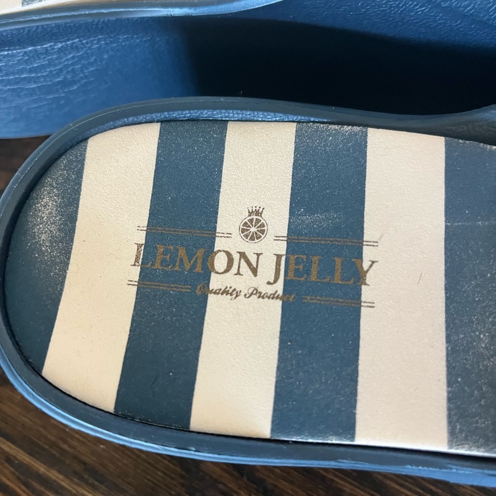 Lemon Jelly slides blue sandals platform UK 41 Y2K - Picture 2 of 7